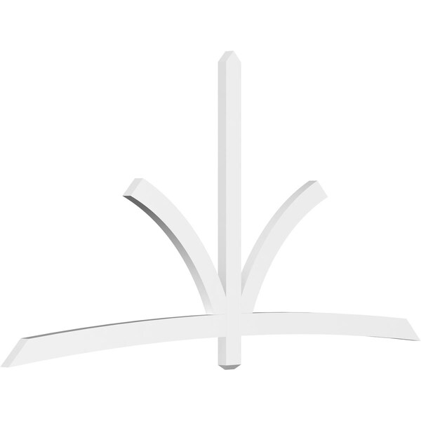 Ekena Millwork Davenport Architectural Grade PVC Gable Bracket, 108"W x 54"H x 2"D x 4"F, 12/12 Pitch GBP108X54X0204DAV00 - main